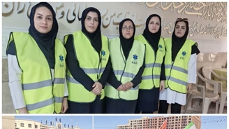 حضور کادر درمان بیمارستان در ایستگاه خدمت 